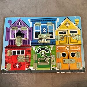 Melissa & Doug Vibrant Latch Puzzle with Numbers